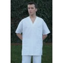 Bluza medyczna męska ERYK biała z bawełny 100% z atestem