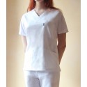 Bluza medyczna damska EWA biała z elanobawełny